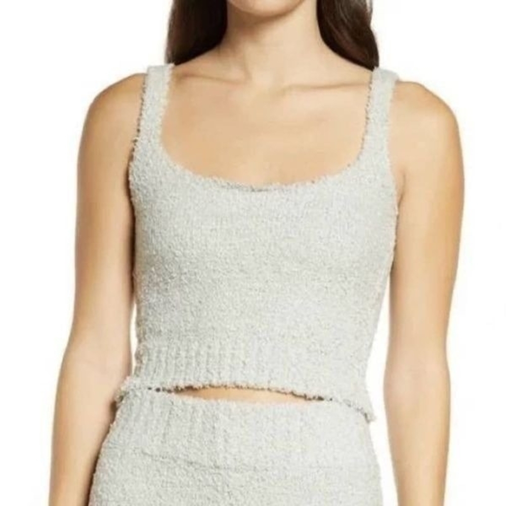 SKIMS WOMEN’S COZY TANK TOP IN JUNIPER GREEN SZ S/M